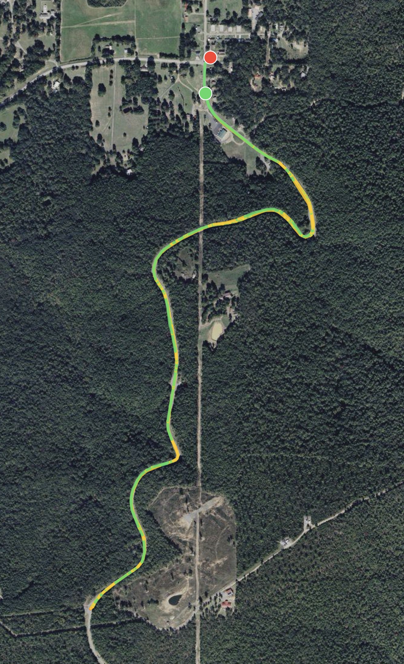 Course map for Danville Mtn 5k