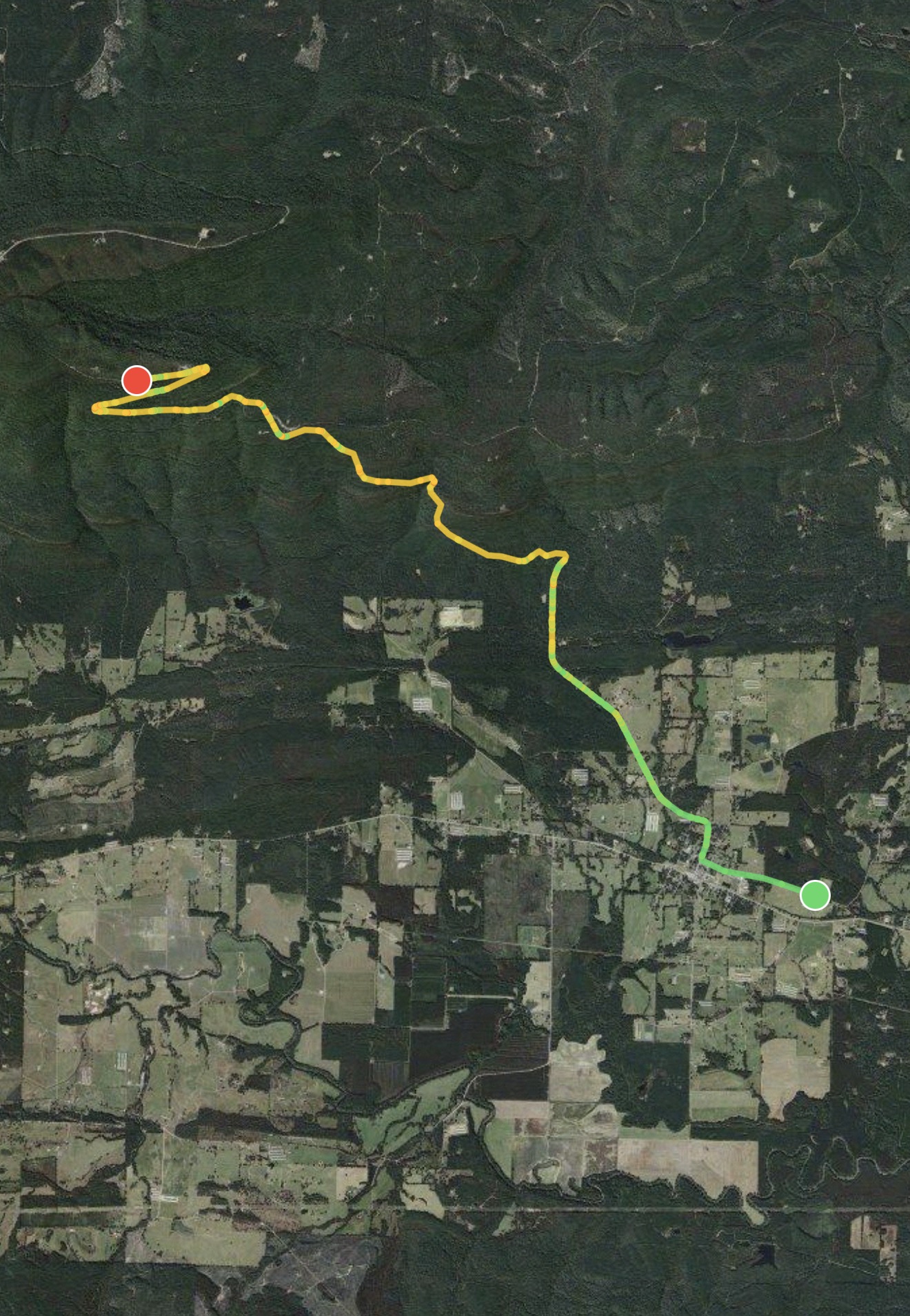 Course map for Mount Magazine 15k