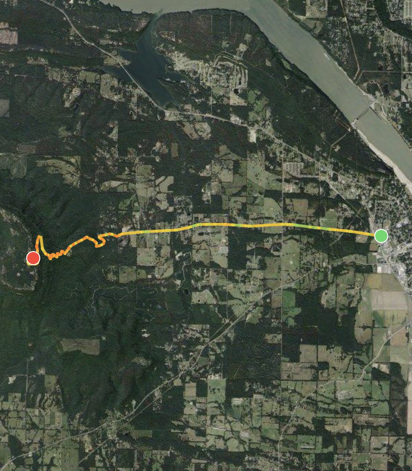 Course map for Mt Nebo Chicken Fried 10k