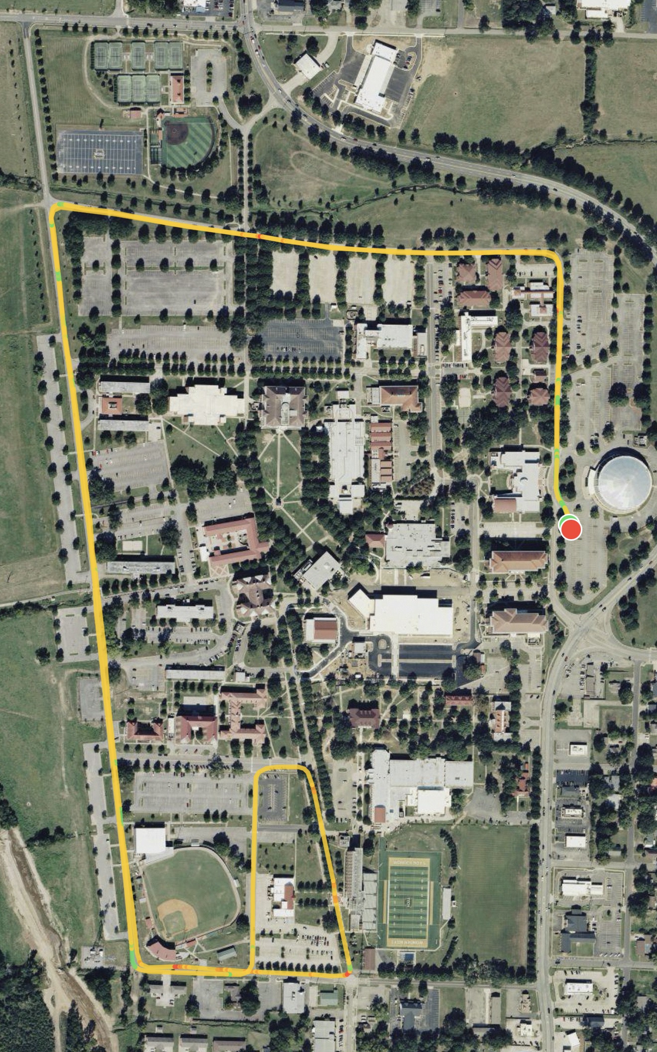 Course map for RVR Talk Turkey to Me 5k Turkey Trot